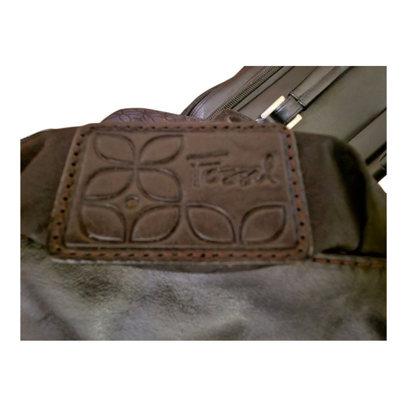 Women's Vintage Fossil Leather Crossbody Bag Black - Picture 11 of 16